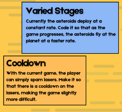 Planet Defense game in Scratch